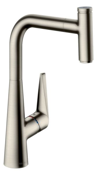 Hansgrohe Talis Select M51 Spültischmischer 300 Eco 1jet, mit Ausziehauslauf, edelstahl-optik 72826800