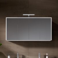 Vorschau: RIHO Porto Square Doppelwaschtisch mit Unterschrank 120cm & LED-Spiegelschrank, 4 Auszüge