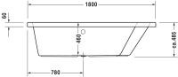 Vorschau: Duravit Paiova Einbau-Badewanne trapezförmig, Ecke rechts, 180x140cm, weiß