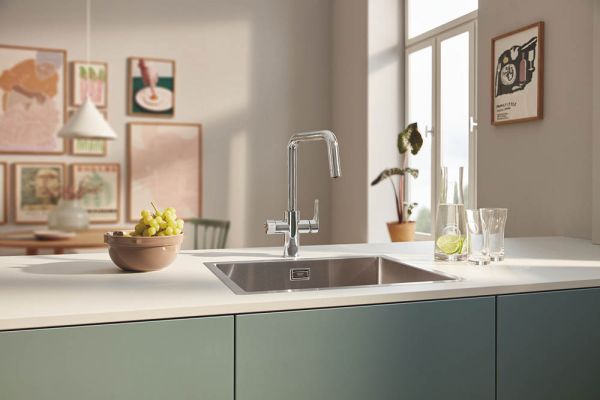 Grohe Blue Pure Eurosmart Küchenarmatur Starter Set mit U-Auslauf und S-Size Filter, chrom