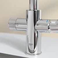 Vorschau: Grohe Blue Pure Minta Einzelarmatur, herausziehbarer L-Auslauf mit Filterfunktion, chrom 30601000