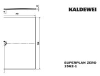 Vorschau: Kaldewei Superplan Zero bodenebene Rechteck-Duschwanne 70x130cm Mod.1562-1
