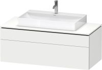 Duravit L-Cube Waschtischunterschrank wandhängend 122x55cm mit 2 Schubladen für Aufsatzbecken weiß matt LC4882018180000