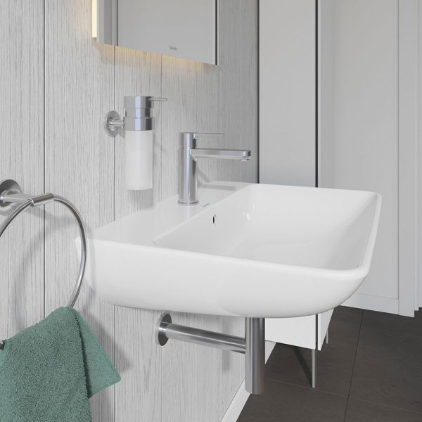 Duravit ME by Starck Waschtisch rechteckig 65x49cm, mit Hahnloch und Überlauf, weiß 2335650000