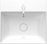 Duravit DuraSquare Waschtisch rechteckig 50x47cm, geschliffen, mit Hahnloch und WonderGliss, weiß 23535000711