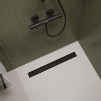 Vorschau: RainDrain Go Komplettset Duschrinne 90cm befliesbar für Standard-/flache Installation, schwarz matt 56274670