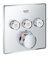 Grohe Grohtherm SmartControl Thermostat, 3 Verbraucher, eckig