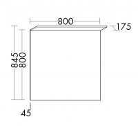 Burgbad Yso Leuchtspiegel mit horizontaler LED-Aufsatzleuchte, dimmbar, 80x84,5cm SEYH080PN280