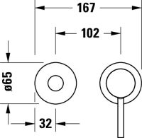 Vorschau: Duravit Circle Einhebel-Waschtischarmatur Unterputz für Wandmontage Ausladung 200mm, chrom