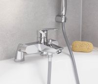 Grohe Eurosmart Einhebel-Wannenrandmischer, Standanschlüsse, chrom