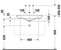 Vorschau: Duravit Aufsatzbecken 70x46,5cm weiss 03697000001