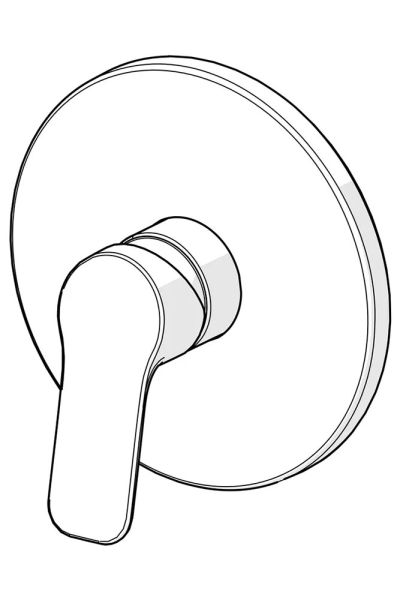 Hansa Hansabasic Einhand-Brausebatterie Fertigmontageset, chrom