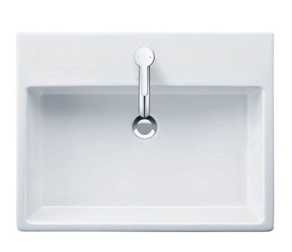 Duravit Vero Air Waschtisch rechteckig 60x47cm, mit 1 Hahnloch, ohne Überlauf, weiß 2350600041