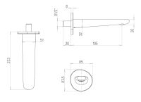 Vorschau: Villeroy&Boch Antao Badewannenauslauf 19,5cm