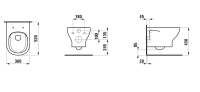Vorschau: Laufen Lua Wand-WC Basic, spülrandlos, 36x52cm, weiß, H8200810000001