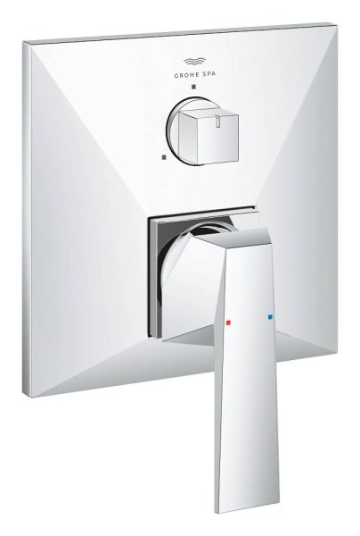 Grohe Allure Brilliant Einhandbatterie mit 3-Wege Umstellung, eckig, chrom 24340000