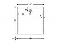 Vorschau: Polypex PLANO 100 Duschwanne 100x100x2cm