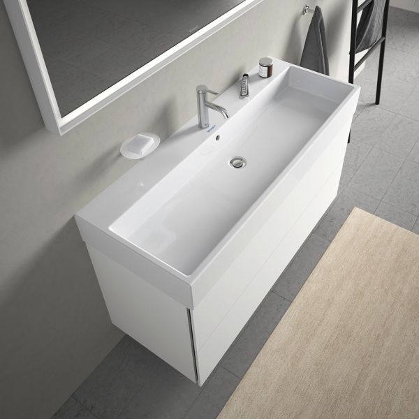 Duravit Vero Air Waschtisch rechteckig 120x47cm mit 1 Hahnloch und Überlauf, WonderGliss, weiß 23501200001