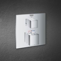 Vorschau: Grohe Grohtherm Cube Duschsystem Unterputz mit Rainshower Mono 310 Cube, chrom