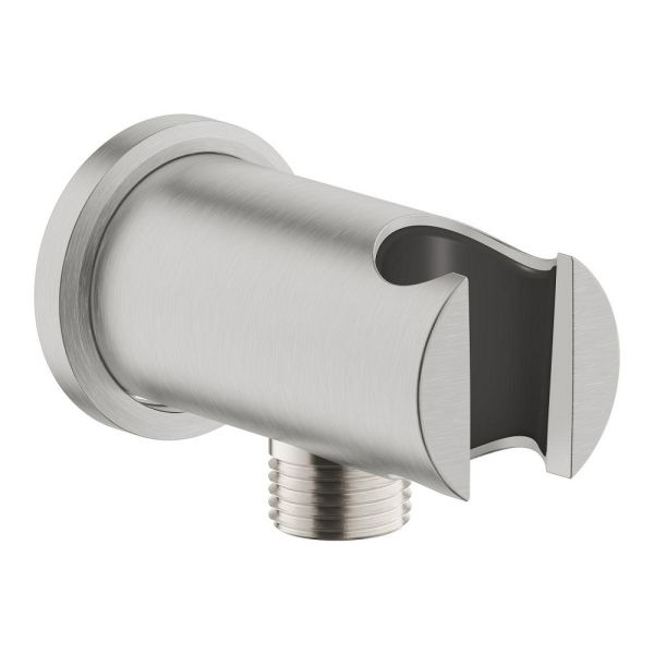 Grohe Rainshower Wandanschlussbogen mit Wandbrausehalter, supersteel