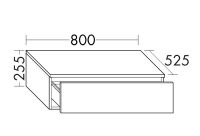 Vorschau: Burgbad Cube Sideboard mit 1 Auszug, 80cm