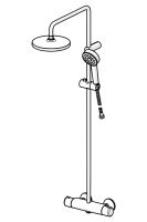 Vorschau: Hansa Hansabasic Duschsystem Brause-Thermostat-Batterie, chrom