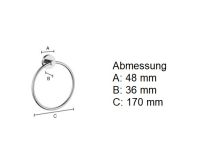 Vorschau: Smedbo Home Handtuchring Ø17cm, chrom