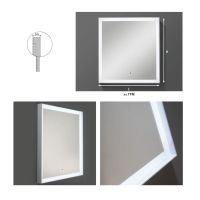 Vorschau: Artelinea Primus Collection LED-Spiegel mit Alurahmen 120x70 cm