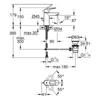 Vorschau: Grohe BauLoop Einhand-Waschtischbatterie mit Ablaufgarnitur, S-Size, chrom