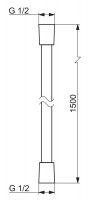 Vorschau: Hansa Brauseschlauch 1,5m, chrom