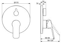 Vorschau: Hansa Hansabasic Wannen- und Brausearmatur Fertigmontageset, chrom