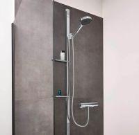 Hansgrohe Finoris Einhebel-Duscharmatur Aufputz, chrom 76620000 Brausestange 27645000 Rainfinity Handbrause 26864000 2