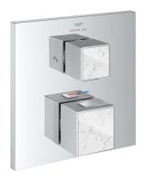 Vorschau: Grohe Allure Brilliant Brausethermostat in chrom, 2 Verbraucher, Griffe in White Attica Ceasarstone 24429000