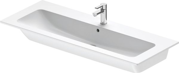 Duravit ME by Starck Waschtisch rechteckig 123x49cm, mit 1 Hahnloch, mit Überlauf, weiß seidenmatt 2361123200