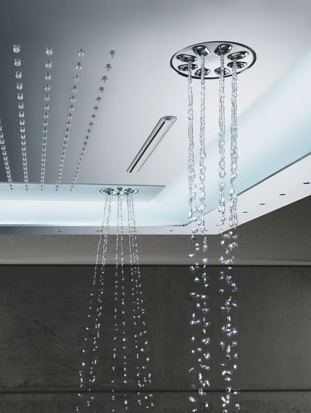 Grohe Rainshower Aqua 40" AquaSymphony Deckenbrause mit LED-Beleuchtung, 6+ Strahlarten, chrom