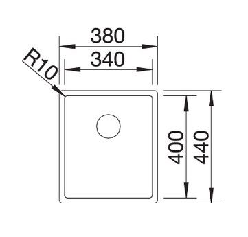 Blanco Claron 340-IF Edelstahlspüle, edelstahl seidenglanz