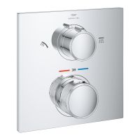 Vorschau: Grohe Allure Thermostat, 2 Verbraucher, eckig chrom