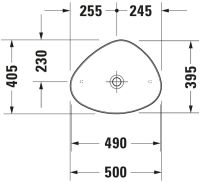 Vorschau: Duravit Cape Cod Aufsatzbecken 50x40,5cm weiss 23395032001