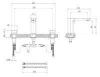 Vorschau: Villeroy&Boch Subway 3.0 Dreiloch-Waschtischarmatur TVW112005000K5