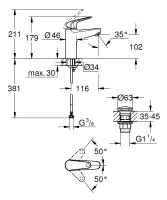 Vorschau: Grohe Swift 2023 Waschtischbatterie M 24326001