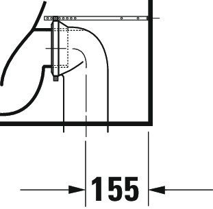 Duravit White Tulip Stand-WC für Kombination, Tiefspüler, spülrandlos, weiß