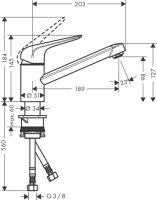 Vorschau: Hansgrohe Focus M42 Einhebel-Küchenmischer