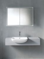 Vorschau: Duravit ME by Starck Halbeinbauwaschtisch 55x45,5cm, 1 Hahnloch, mit Überlauf, weiß 0378550000