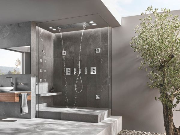 Grohe Rainshower Aqua Cascade Deckenbrause Abdeckung mit Wasserfall-Strahlbildner, chrom