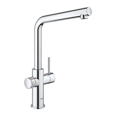 Grohe Red Duo Küchenarmatur L-Auslauf mit Boiler Größe L, chrom