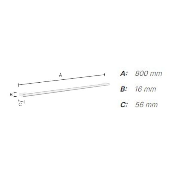 Smedbo Air Handtuchstange 80cm, chrom