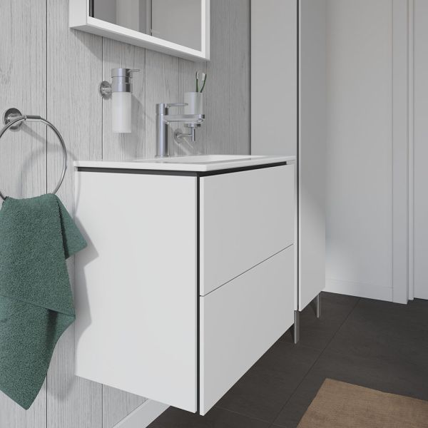 Duravit L-Cube Waschtischunterschrank wandhängend 62x39cm mit 2 Schubladen für ME by Starck 234263