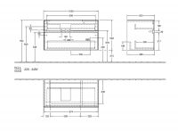 Vorschau: Villeroy&Boch Collaro Waschtischunterschrank 100cm links, für Aufsatzwaschtisch 4A336G, 2 Auszüge