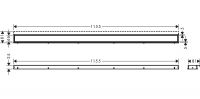 Vorschau: Hansgrohe RainDrain Match Fertigset Duschrinne 120cm, höhenverstell. Rahmen, befliesbar, weiß matt 