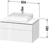 Vorschau: Duravit L-Cube Waschtischunterschrank wandhängend 82x55cm mit 2 Schubladen für Aufsatzbecken